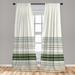 Ambesonne Boho Curtains Set 2-Pack 4 Panels of Eggshell Olive Green Microfiber in Black | 63 H x 56 W in | Wayfair micps-2_sd1667_56x63