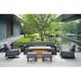 Direct Wicker Metal 7 - Person Seating Group w/ Cushions Metal in Brown/Gray | 33.3 H x 85.8 W x 35.4 D in | Outdoor Furniture | Wayfair