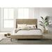 Lark Manor™ Averyana Standard Bed Wood/Wicker/Rattan in Brown/Gray/Red | 48.5 H x 76.75 W x 90.5 D in | Wayfair 03CF40185E4D427382B085CF9AD890F9