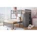 OFIYAA Gray Twin Over Full Wooden Bunk Bed w/ 6 Drawers, Adjustable Shelves & Wheeled Bottom Bed | Wayfair YONG-SPN-697636