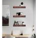 Rayne Mirrors Emerald Lee 3 Piece Oak Solid Wood Floating Shelf Wood in Black/Brown | 3 H x 13 W x 6 D in | Wayfair FS-13/6/3-BK.Chy.RdOk.Mt.3