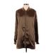 Love Tree Jacket: Mid-Length Brown Print Jackets & Outerwear - Women's Size Large