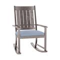 Summer Classics Outdoor Club Rocking Metal Chair w/ Cushions in Gray | Wayfair 333420+C015750W750