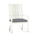 Summer Classics Outdoor Club Rocking Metal Chair w/ Cushions in Gray | Wayfair 333420+C0154278N