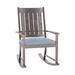 Summer Classics Outdoor Club Rocking Metal Chair w/ Cushions in Gray | Wayfair 333420+C015750N