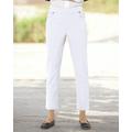 Appleseeds Women's DreamFlex Color Easy Pull-On Cropped Jeans - White - 6P - Petite