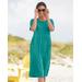 Appleseeds Women's Boardwalk Weekend Dress - Green - PL - Petite