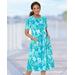 Appleseeds Women's Boardwalk Knit Print Weekend Dress - Multi - 3X - Womens