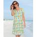 Appleseeds Women's Island Oasis A-Line Knit Dress - Multi - PL - Petite