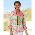 Appleseeds Women's Limited-Edition Island Time Reversible Quilted Jacket - Multi - XL - Misses