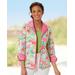 Appleseeds Women's Limited-Edition Island Time Reversible Quilted Jacket - Multi - 1X - Womens