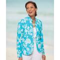 Appleseeds Women's Hampton Floral Ruffle-Trim Jacket - Multi - S - Misses