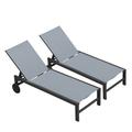 Arlmont & Co. Shamecia Outdoor Chaise Lounge in Black | 38.19 H x 24.8 W x 74.02 D in | Wayfair CFACE08A9A9E4F7EA8F7BE7F5CB4A67F