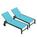 Arlmont & Co. Shamecia Outdoor Chaise Lounge in Black | 38.19 H x 24.8 W x 74.02 D in | Wayfair 87DE40708F7446858FBF51244CED182A