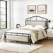 Lark Manor™ Lakin 62" Modern Metal Platform Bed w/ High Headboard Upholstered/Metal & Upholstered/Metal/Polyester | Wayfair