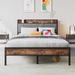 17 Stories Joni Bed Metal in Black | 39 H x 54.53 W x 86.6 D in | Wayfair F8B48B39E0AF404DA645BBF19E3FB216