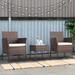 Winston Porter 2 - Person Outdoor Seating Group w/ Cushions Synthetic Wicker/All - Weather Wicker/Metal/Wicker/Rattan/Rust - Resistant Metal | Wayfair