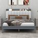 Winston Porter Reube Queen size Upholstered Platform Bed w/ USB Charging Station & Storage Headboard | 39.4 H x 62 W x 85.2 D in | Wayfair