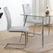 Ivy Bronx Modern Dining Chairs w/ Faux Leather Padded Seat Dining Living Room Chairs Upholstered Chair w/ Chrome Metal Legs Design For Kitchen | Wayfair