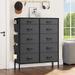 Rebrilliant Versatile Black Ash 10-Drawer Storage Dresser - Roomy Space, Sturdy Construction, Freestanding Design | Wayfair