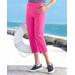 Blair Women's Dennisport Button-Hem Capris - Pink - 4P - Petite