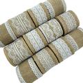 1 rouleau/2M 5cm naturel Vintage Jute toile de Jute dentelle ruban artisanat bricolage couture Jute tissu emballage cadeau fête de mariage décor à la maison