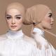 Bonnet turban extensible et confortable pour femmes - Design uni et ajustable avec cordon pour le ramadan