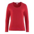 Avena Damen T-Shirt Rot einfarbig