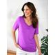 Avena Damen T-Shirt Lila einfarbig