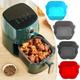 1pc Square Air Fryer Silicone Pot Reusable Air Fryers Liners Oven Baking Tray Home Kitchen Air Fryer Accessories 7.67''x6.49''x1.96''