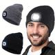 Rechargeable Led Beanie Hat - Hands-free Headlamp For Nighttime Activities - Perfect Outdoor Lighting Accessory For Camping, Hiking, And Running - Unisex Design