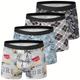 4pcs Men's Underwear Boys Sports Boxer Shorts Pants Teenagers Comfortable Boxer Briefs Set