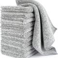 12pcs Highly Absorbent Kitchen Dish Towels With Bamboo Charcoal Fiber - Fast Drying And Nonstick Oil Washable Dish Rags For Cleaning Dishes And Tea Towels