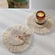 1pc Boho Macrame Coasters For Wooden Table - Hand-woven Drink Coasters For House Warming Gifts And Wedding Parties