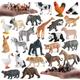 Cute Miniature Farm Wild Animal Action Figures Set - Lion, Tiger, Sheep, Shark, Dog & Ocean Models - Perfect Educational Kid Toy Gift!