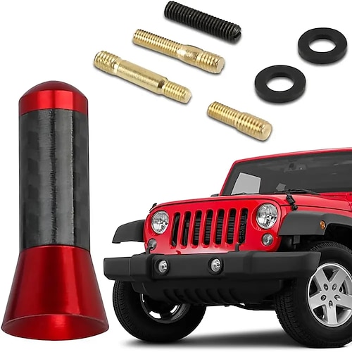 Auto Kohlefaserantenne Aluminium Signal Autoradio Antenne Metall Aluminium Antenne Modifikation liefert Dekoration Image