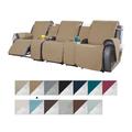 Loveseat Recliner Cover with Console, Sofa Cover Couch Towel Mat for 2 or 3 Seater Recliner, Non-Slip Reclining Slipcover for Pet with Elastic Straps