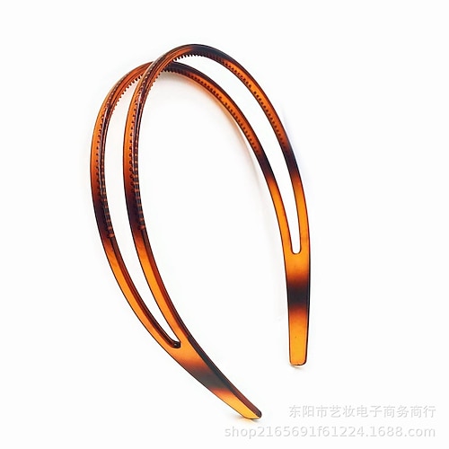 1 Stück Kunststoff-Stirnbänder für Damen, rutschfest, zweireihig, mit Zähnen, Kamm, Stirnband, rutschfest, Haarreifen, Haarbänder mit feinem Zahn, einfache und schicke Kopfbedeckung, Haar-Accessoire