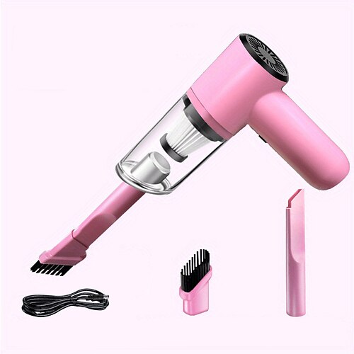 Kabelloser Auto-Staubsauger, leistungsstarker, leistungsstarker Auto-Mini-Staubsauger mit doppeltem Verwendungszweck für den Innenbereich Image