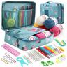 58PCS Crochet Kit Beginners Crochet Set with Crochet Yarn, Portable Crochet Hook Set Crochet Hooks Ergonomic Soft Grip Lace Crochet Hooks Travel Crochet Hook Case Full Knitting Crochet Supplies