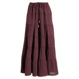 Free-est Simply Smitten Tiered Cotton Maxi Skirt