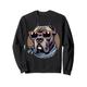 Lustiger Hund mit Sonnenbrille mit Leopardenmuster | Cane Corso Sweatshirt