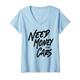 Damen Need Money for Cars / Need Money for Cars T-Shirt mit V-Ausschnitt
