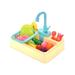 New Play House DIY Puzzle Early Education Set Play House Kitchen Children s Dishwasher Yellow Size: Approximately: 34.5*25*28CM Material: Plastic/Plastic