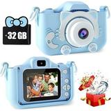 Kids Camera Toys for 3 4 5 6 7 8 9 10 11 12 Years Old Boys/Girls Kids Digital Camera for Toddler with Video Birthday Festival for Kids Selfie Camera for Kids 32GB TF Card