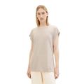 TOM TAILOR Damen 1038726 T-Shirt Top mit Schlitzen, 16339-clouds Grey, XXL