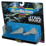 Star Wars I Micro Machines (1996) Galoob Vehicle Toy Set - (TIE Interceptor / Imperial Star Destroyer / Rebel Blockade Runner)