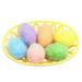 ã€�6PCS Eggs + 1PC Basketã€‘Easter Foam Eggs Toy For Kids Cartoon Simulation Eggs with Basket Easter Eggs Hanging Decoration Festive Scene Layout Easter DIY Crafts Easter Party Favors Supplies