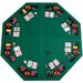 48 8-Player Folding Poker Table Top Layout Poker Card Mat Topper with Cup Holders and Carrying Bag Octagon Texas Hold em Poker Mat for Family Game Casino Party