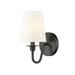 1 Light Wall Sconce in Industrial Style-10.25 inches Tall and 5.5 inches Wide-Matte Black Finish Bailey Street Home 372-Bel-5172339